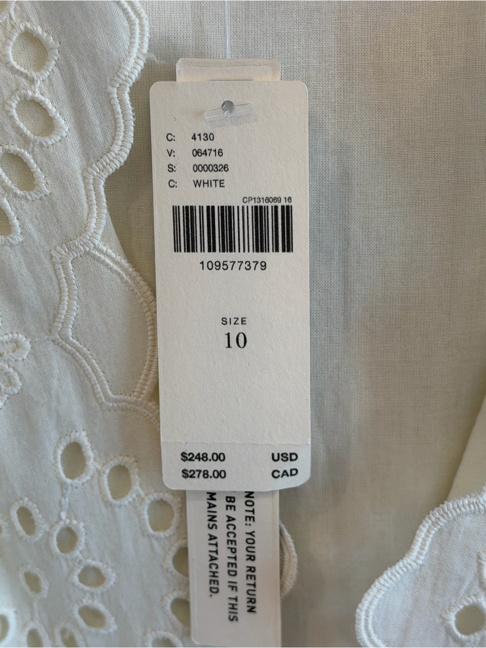 Maeve White Eyelet Tie-Waist Mini Dress - Picture 4 of 10